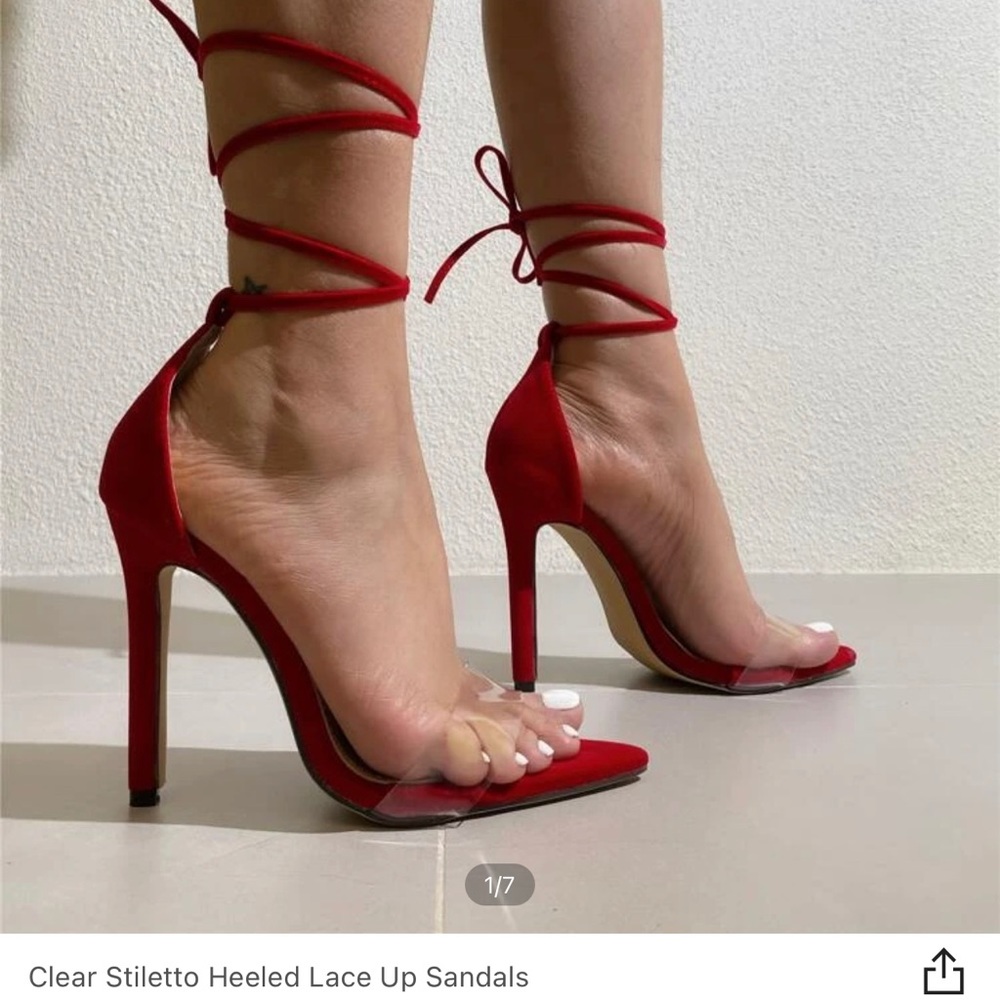 Red laced heels